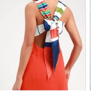 Lulus Multi-stripe Tie Back Dress Size L